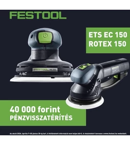 Festool cashback 2026 – 40.000 Ft visszatérítés prémium csiszolókra